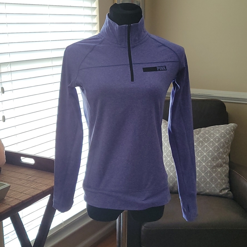 PINK pullover, purple and black size small